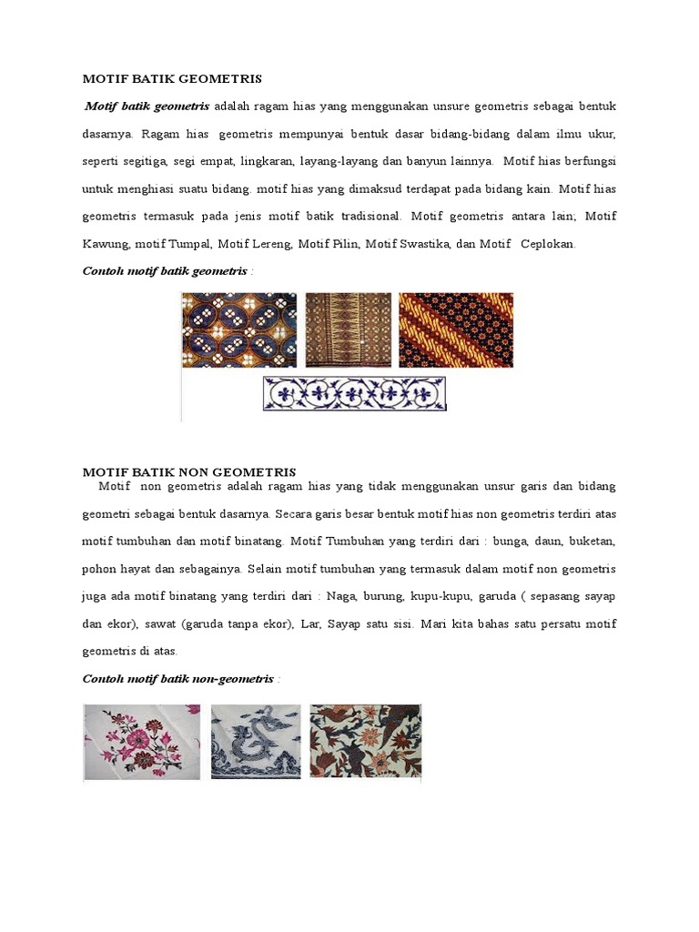 Detail Gambar Batik Non Geometris Nomer 37