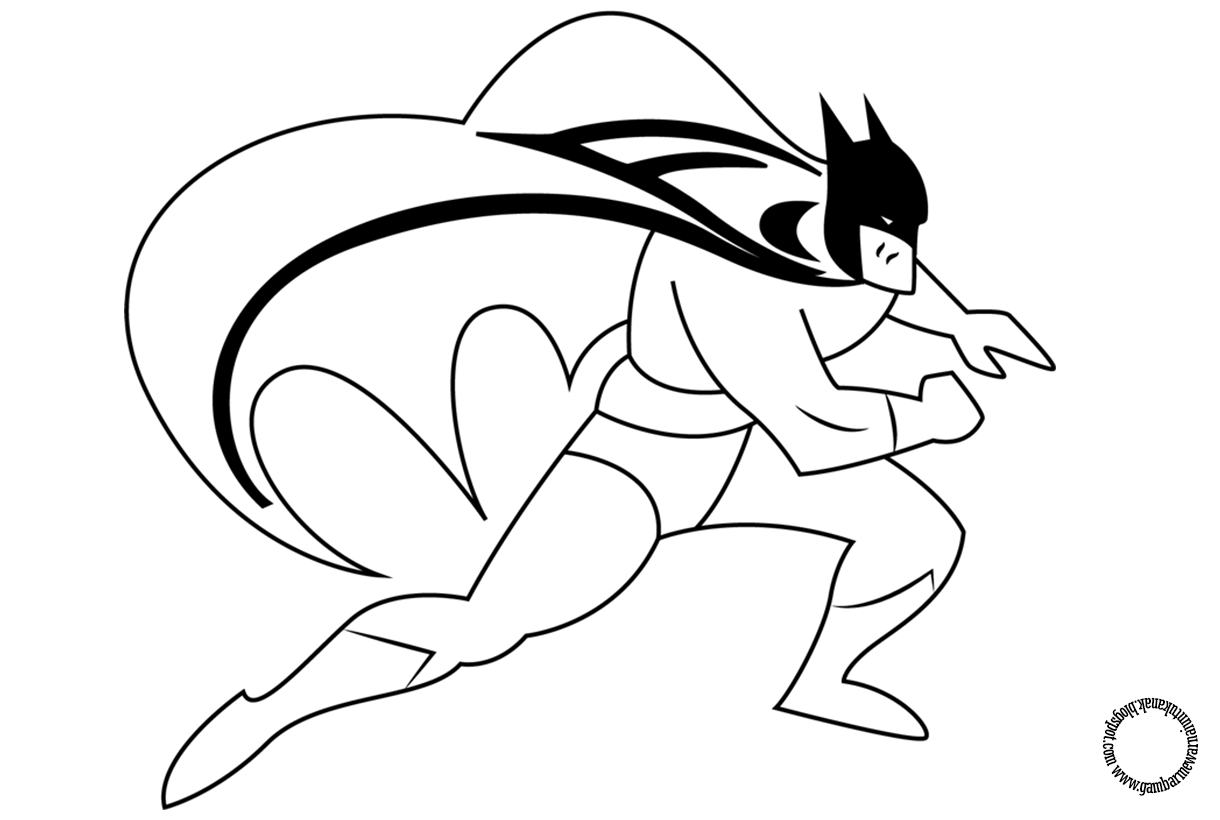 Detail Gambar Batman Mewarnai Nomer 3