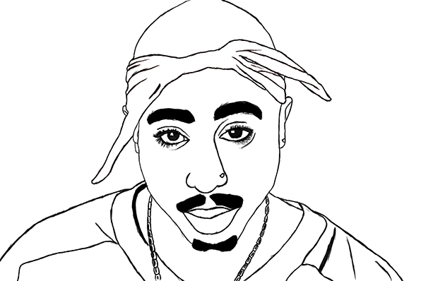 Detail Tupac Drawing Nomer 8
