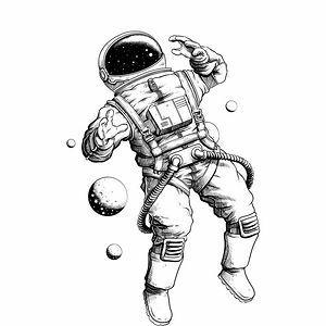 Detail Gambar Becak Animasi Astronaut Art Nomer 9