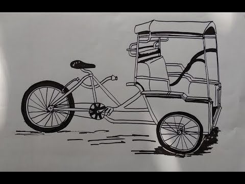 Detail Gambar Becak Hitam Putih Nomer 15