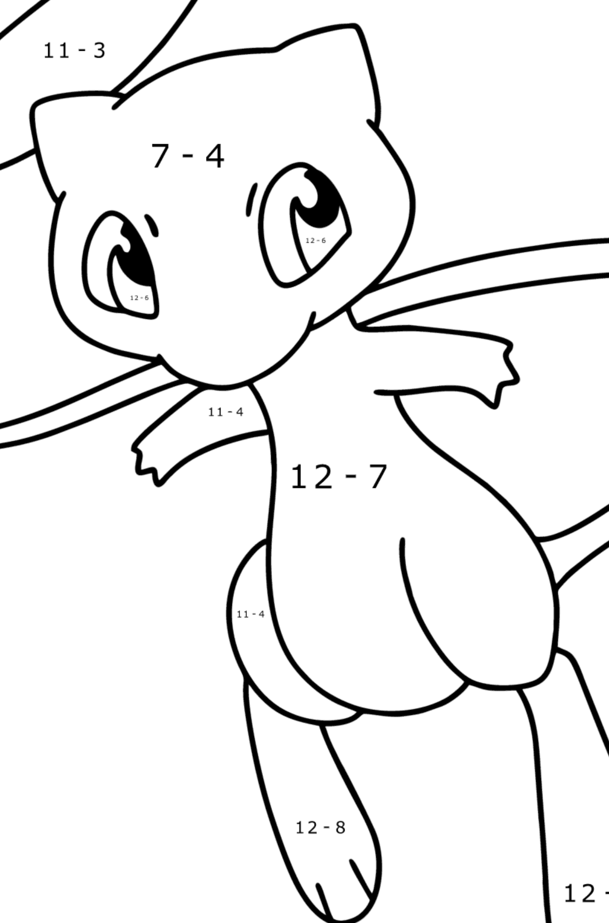 Detail Mew Para Colorear Nomer 3