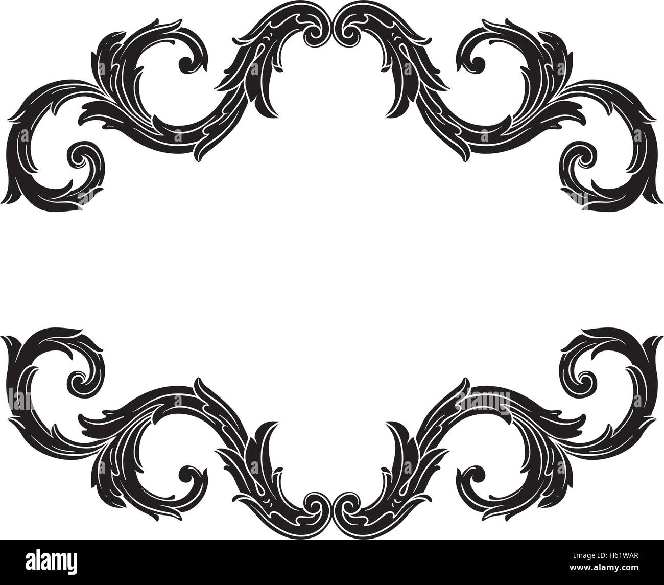 Detail Baroque Frame Border Nomer 4