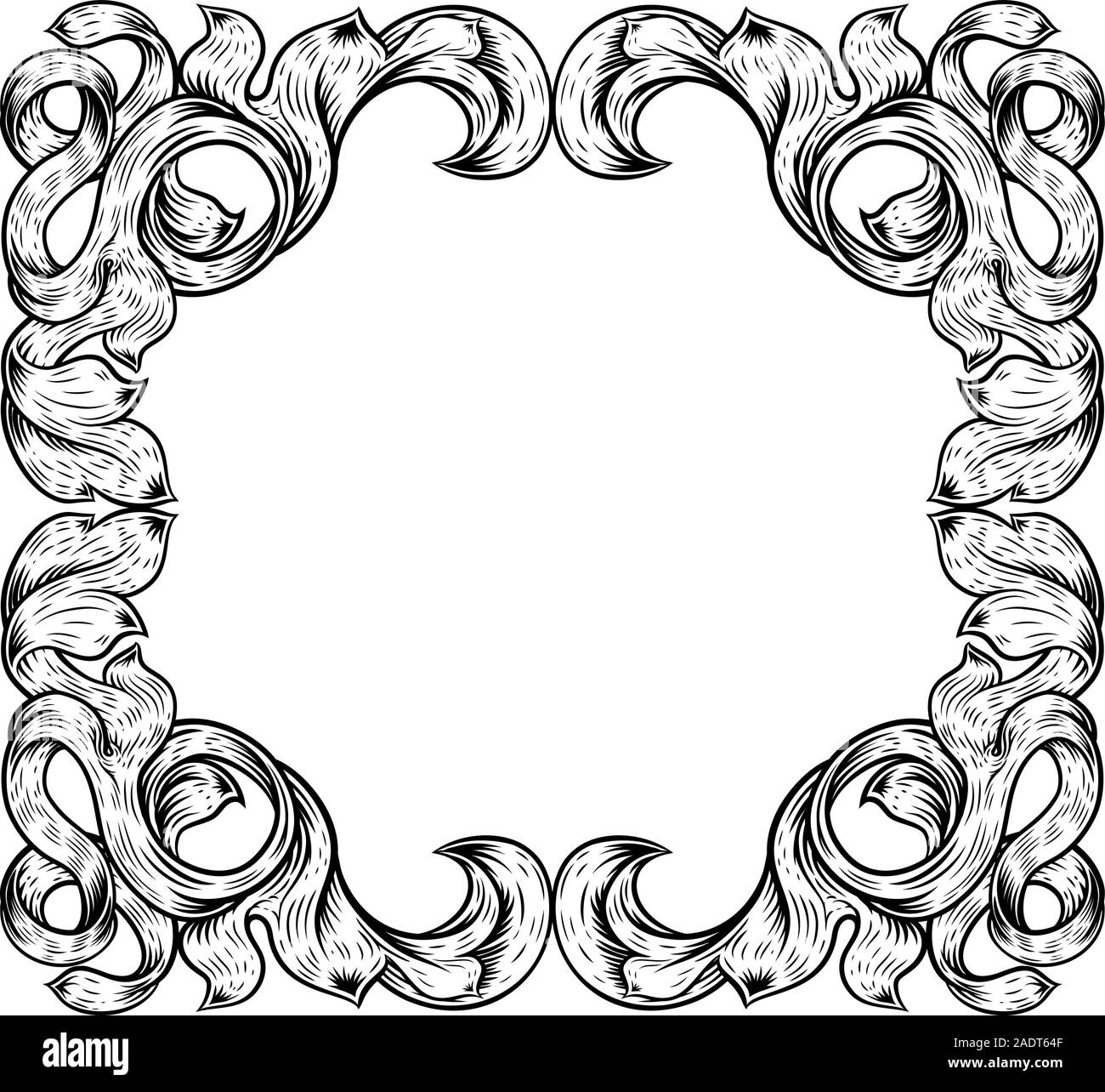 Detail Baroque Frame Border Nomer 9