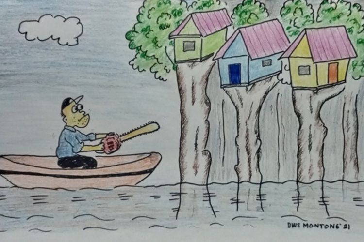 Detail Gambar Bencana Alam Banjir Animasi Animasi Menebang Pohon Nomer 25