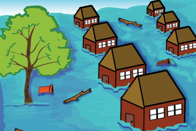 Detail Gambar Bencana Banjir Kartun Nomer 9