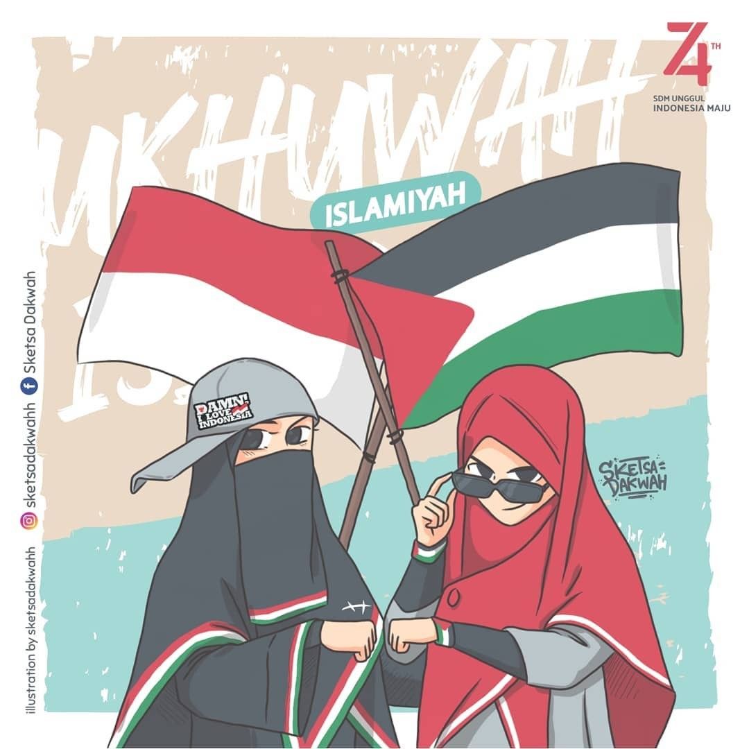 Detail Gambar Bendera Palestina Dan Indonesia Kartun Nomer 3