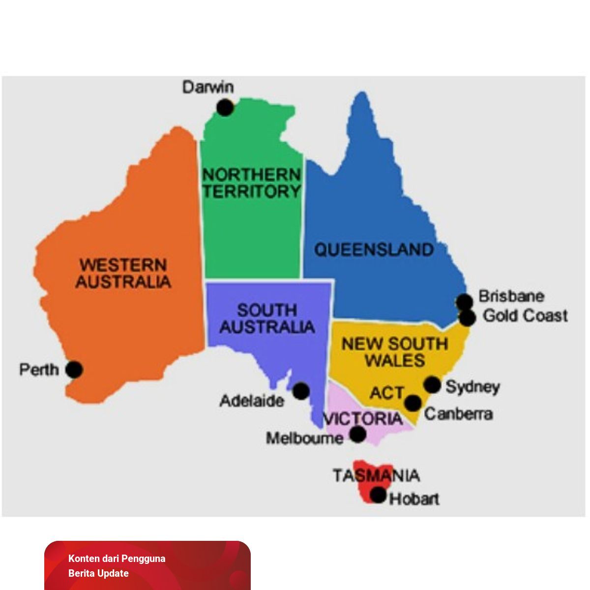 Gambar Benua Australia Dan Ibukota - KibrisPDR