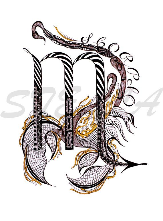 Detail Sternzeichen Skorpion Symbol Tattoo Nomer 9