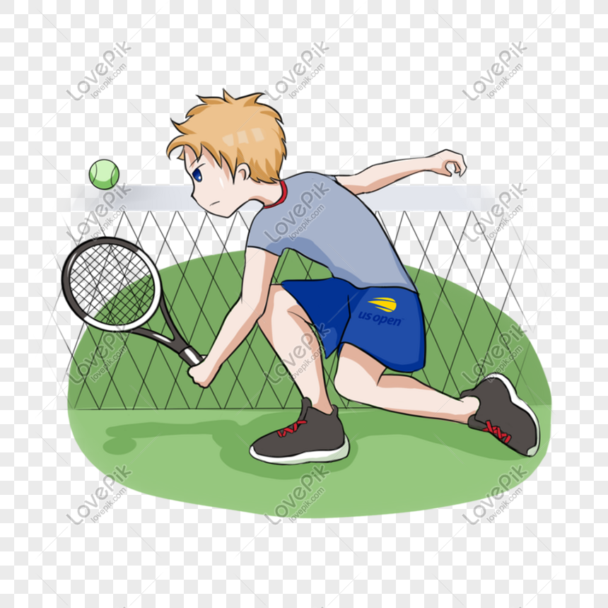 Detail Gambar Bermain Tenis Kartun Nomer 2