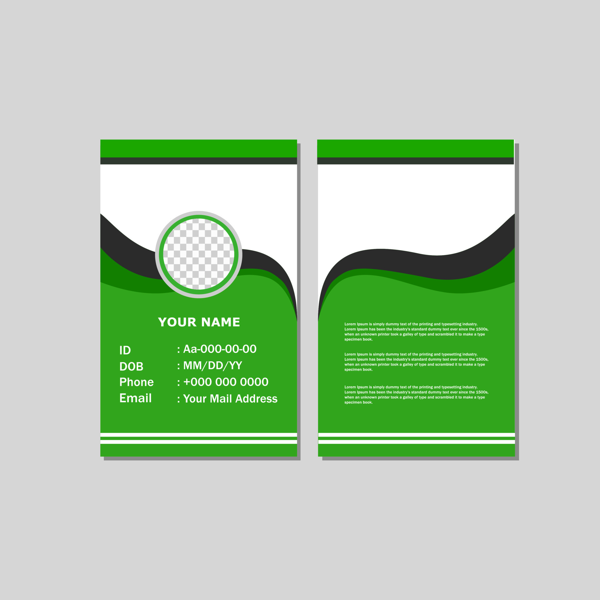 Detail Green Card Template Nomer 4