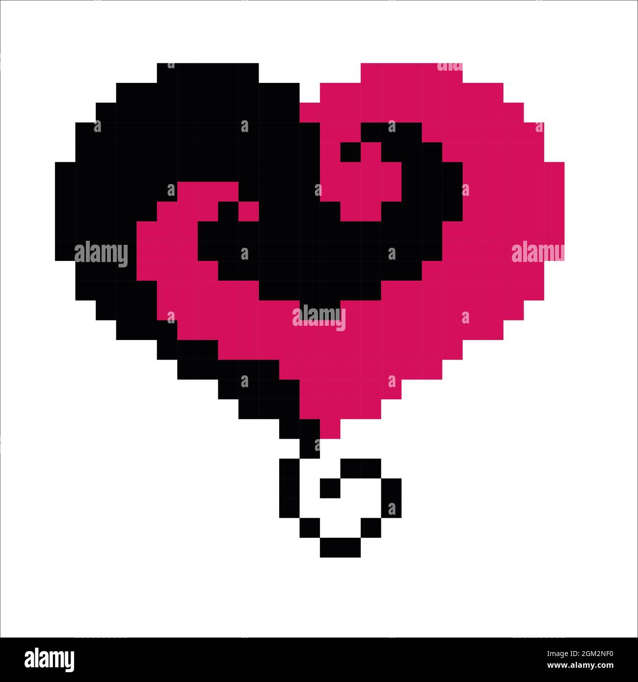 Detail Heart Pixel Art Nomer 11