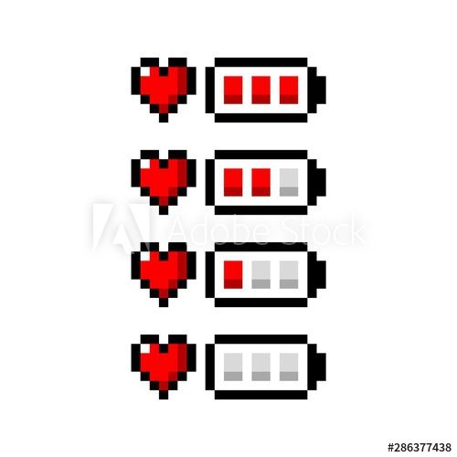 Detail Heart Pixel Art Nomer 23