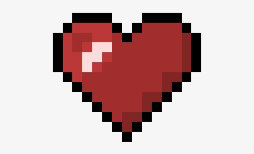 Detail Heart Pixel Art Nomer 6