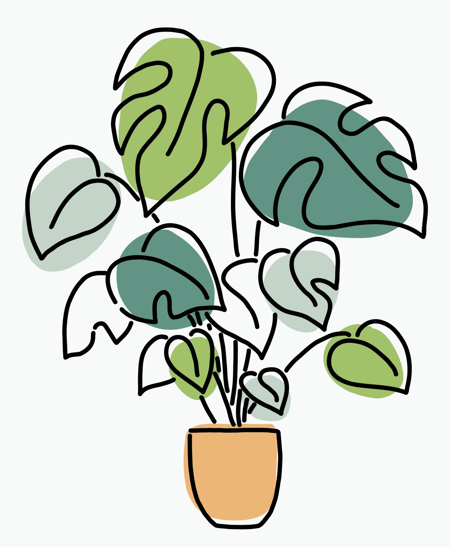 Line Art Plants - KibrisPDR