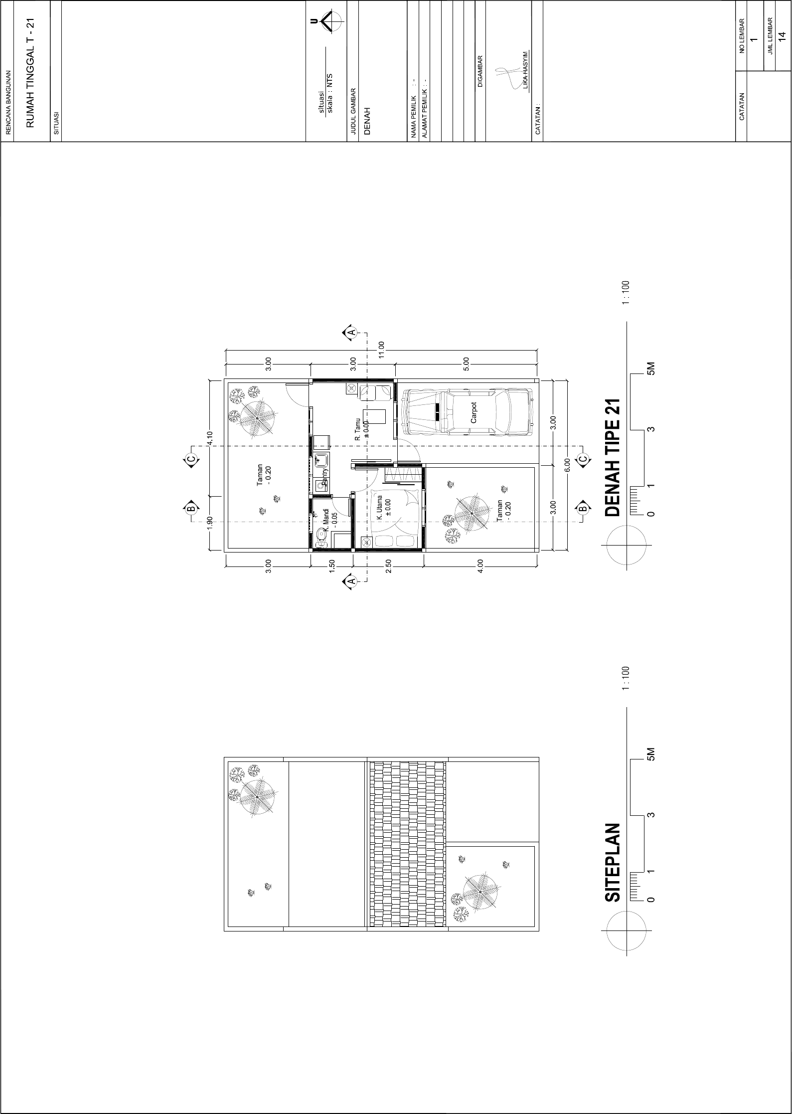 Detail Gambar Bestek Rumah Type 21 Nomer 2