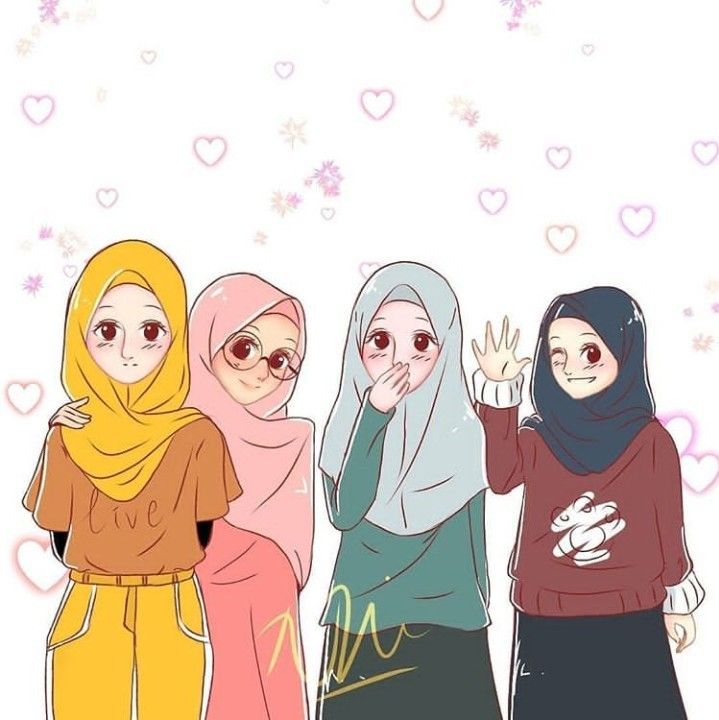 Detail Gambar Bff 4 Orang Muslimah Nomer 8