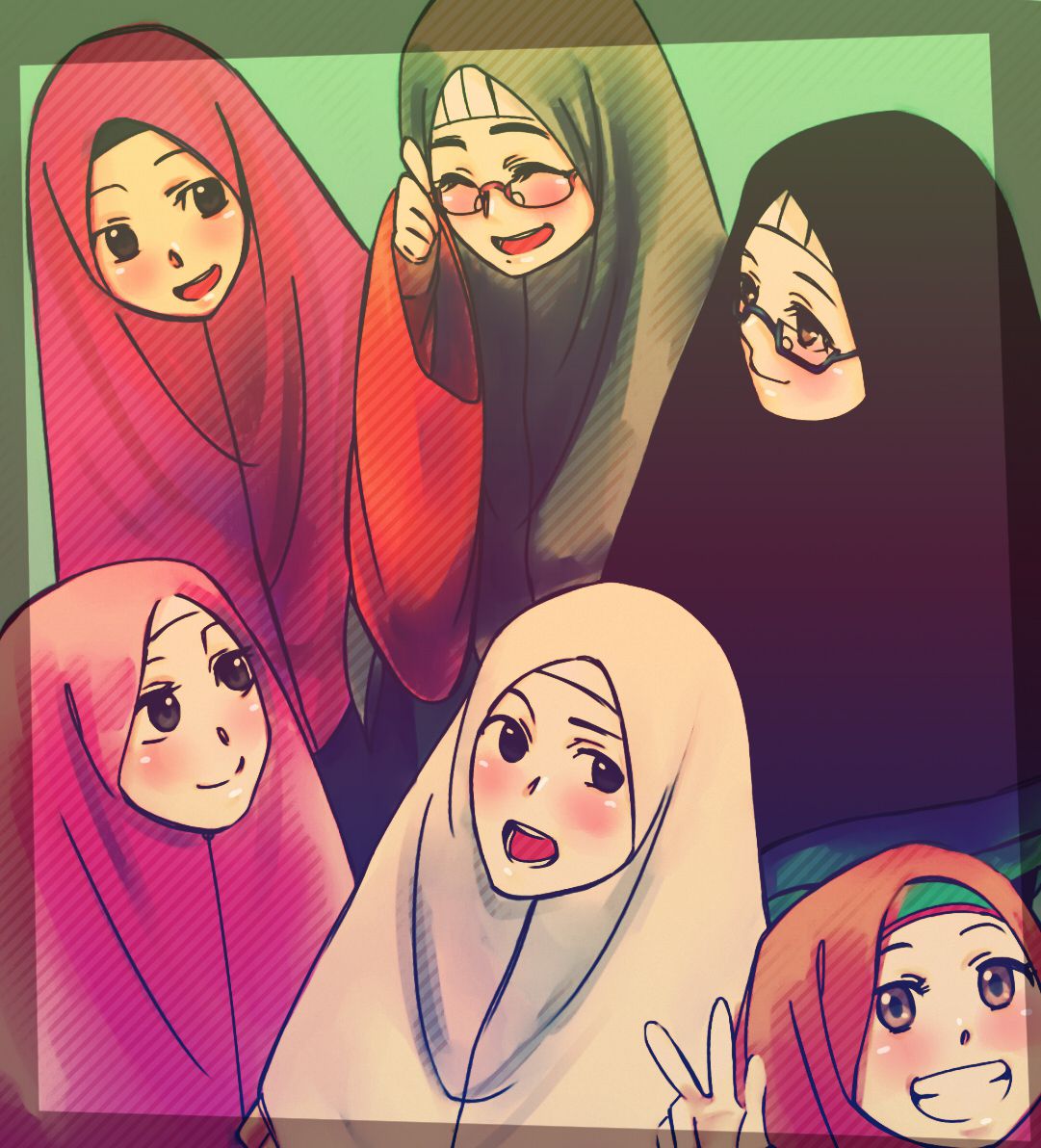 Detail Gambar Bff 4 Orang Muslimah Nomer 9