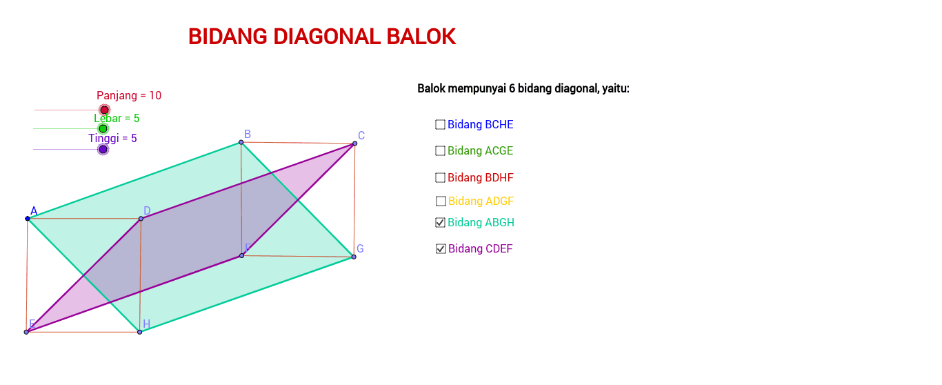 Detail Gambar Bidang Diagonal Balok Nomer 2