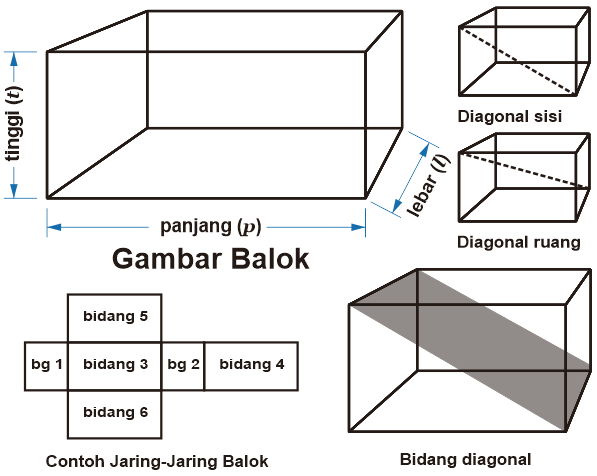 Detail Gambar Bidang Diagonal Balok Nomer 25