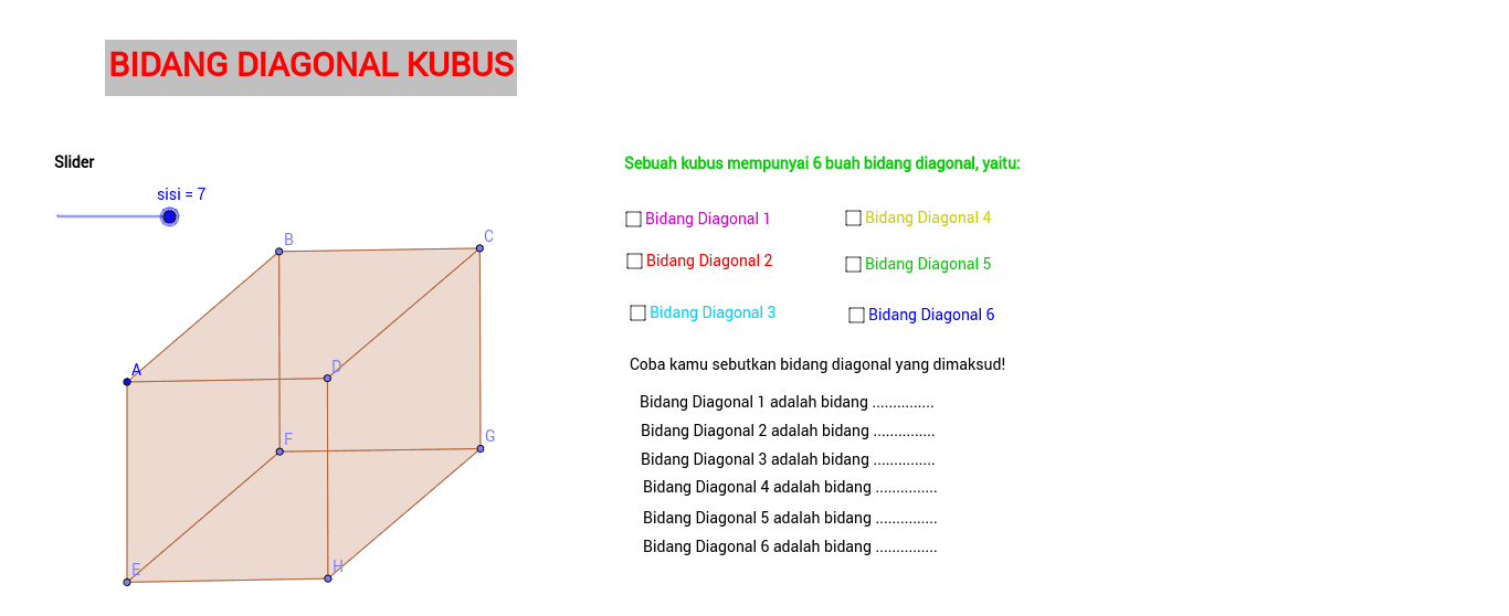 Detail Gambar Bidang Diagonal Kubus Nomer 31