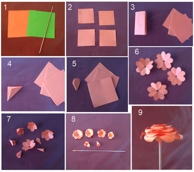 Detail Gambar Bikin Bunga Dari Kertas Origami Nomer 31
