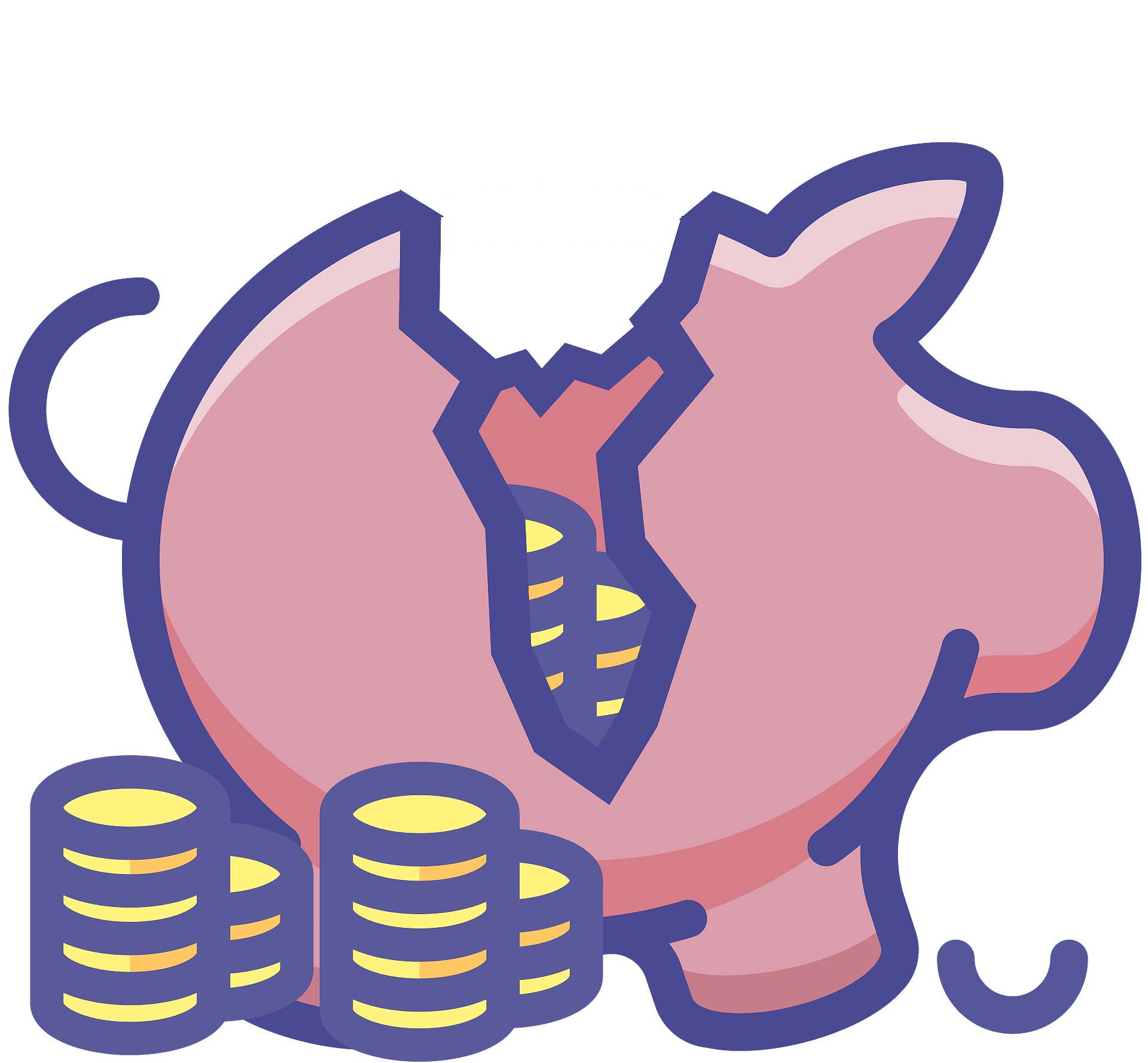 Broken Piggy Bank Png - KibrisPDR