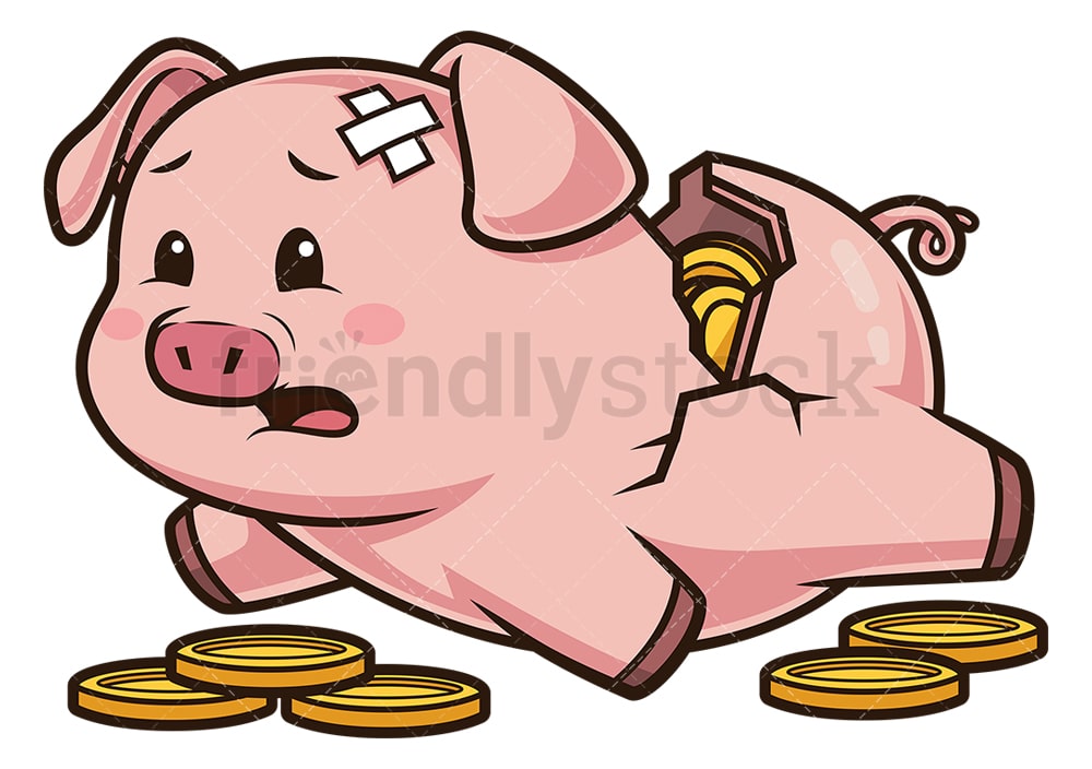 Detail Broken Piggy Bank Png Nomer 2