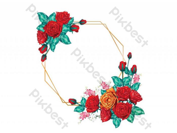 Detail Gambar Bingkai Bunga Mawar Merah Nomer 45
