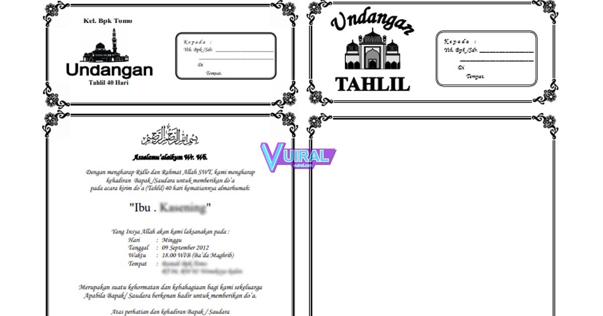 Detail Gambar Bingkai Undangan Tulisan Arab Nomer 45