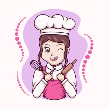 Detail Chef Woman Cartoon Nomer 48