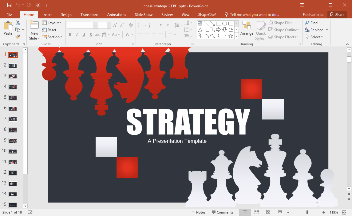 Detail Chess Template Powerpoint Nomer 2