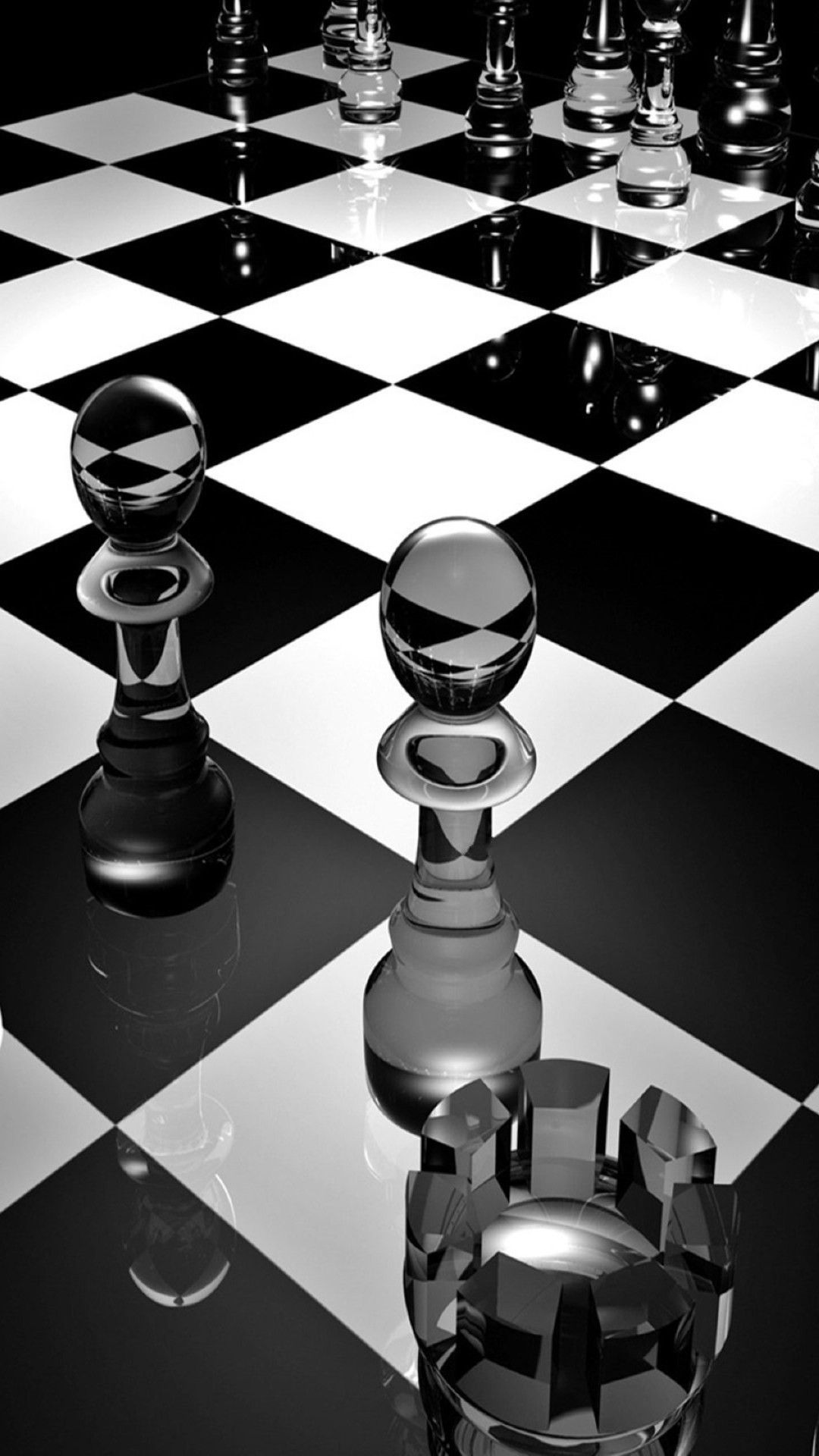 Detail Chess Wallpaper Black And White Nomer 13