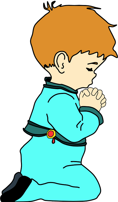 Detail Child Praying Clipart Nomer 13