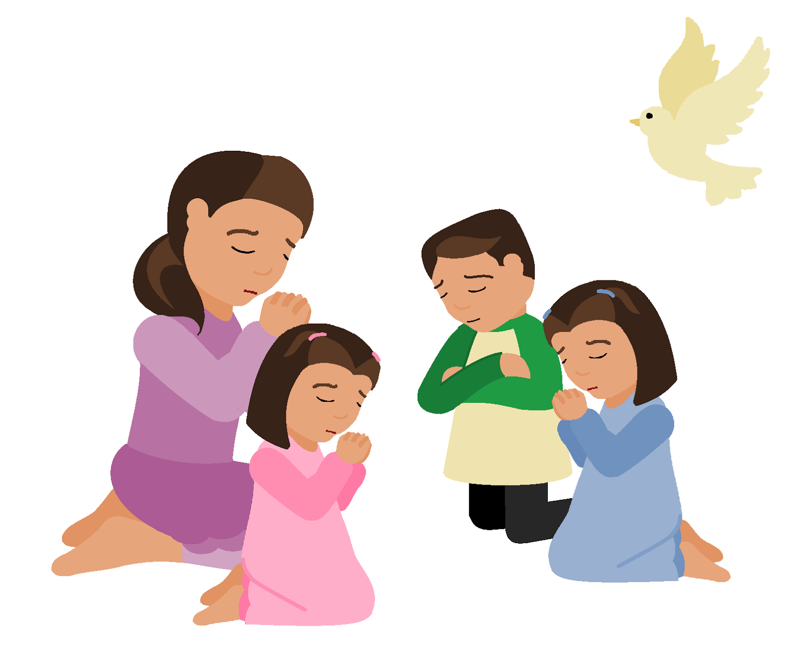 Detail Child Praying Clipart Nomer 16