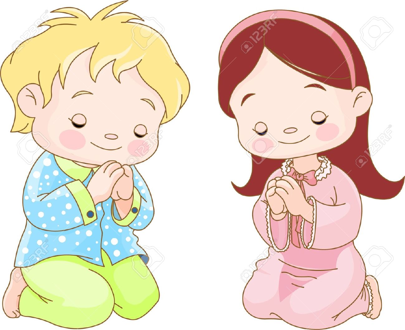 Detail Child Praying Clipart Nomer 17