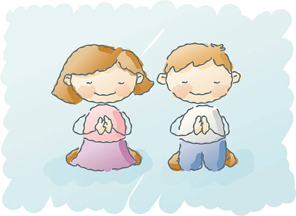 Detail Child Praying Clipart Nomer 18