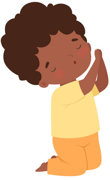 Detail Child Praying Clipart Nomer 34