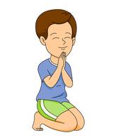 Detail Child Praying Clipart Nomer 41