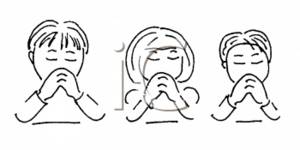 Detail Child Praying Clipart Black And White Nomer 12