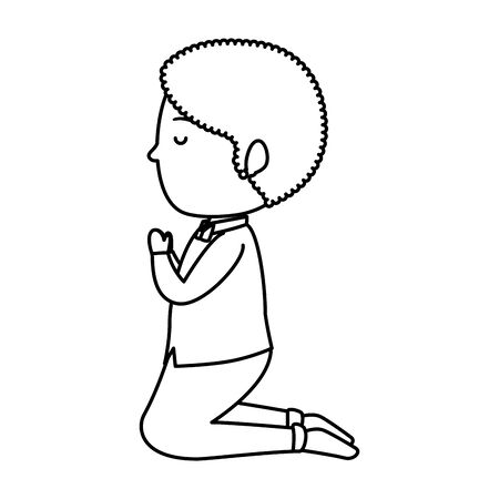 Detail Child Praying Clipart Black And White Nomer 13