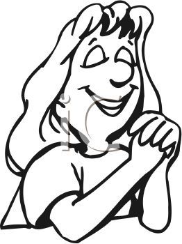 Detail Child Praying Clipart Black And White Nomer 33