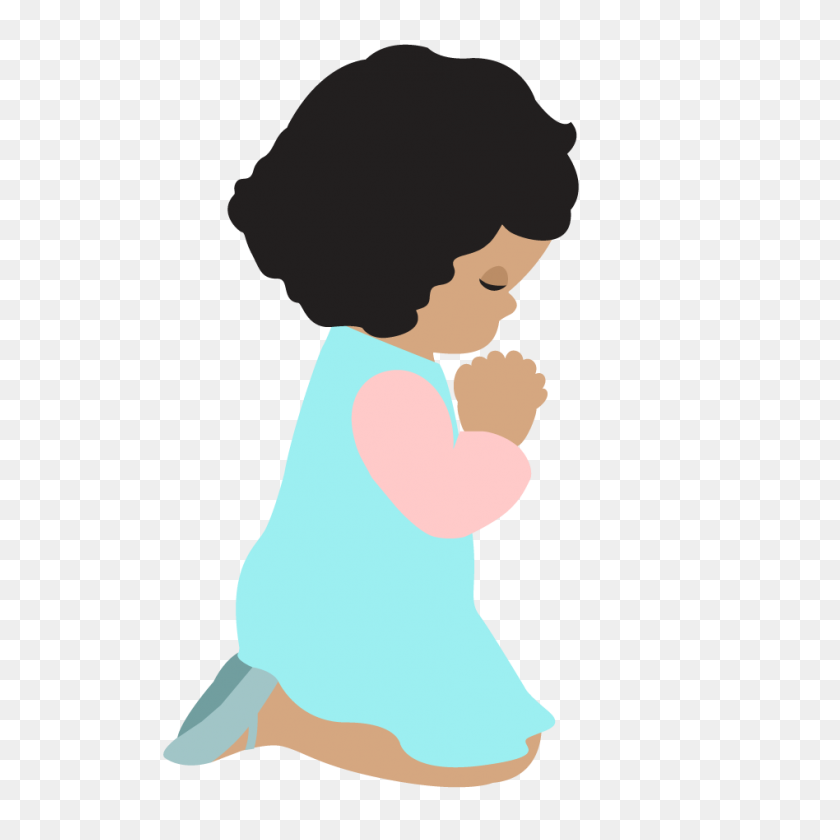Detail Child Praying Clipart Black And White Nomer 45