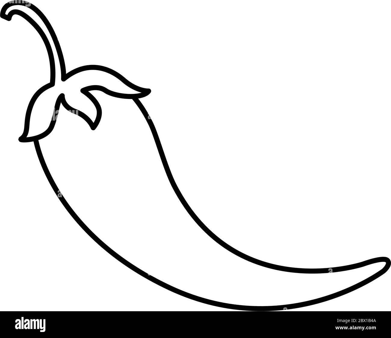 Detail Chili Pepper Clipart Black And White Nomer 12