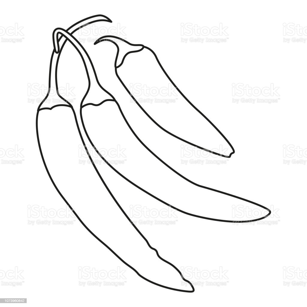 Detail Chili Pepper Clipart Black And White Nomer 17