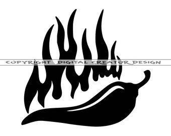 Detail Chili Pepper Clipart Black And White Nomer 32