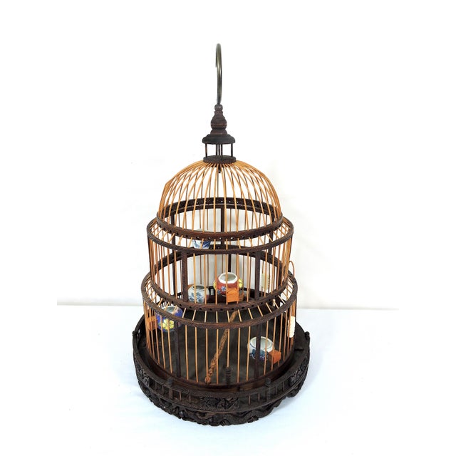 Detail Chinese Bamboo Bird Cage For Sale Nomer 9