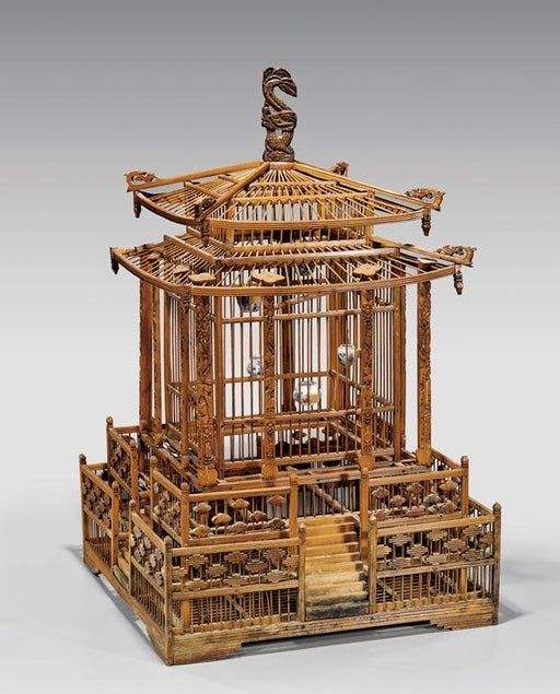 Detail Chinese Bamboo Bird Cage For Sale Nomer 10