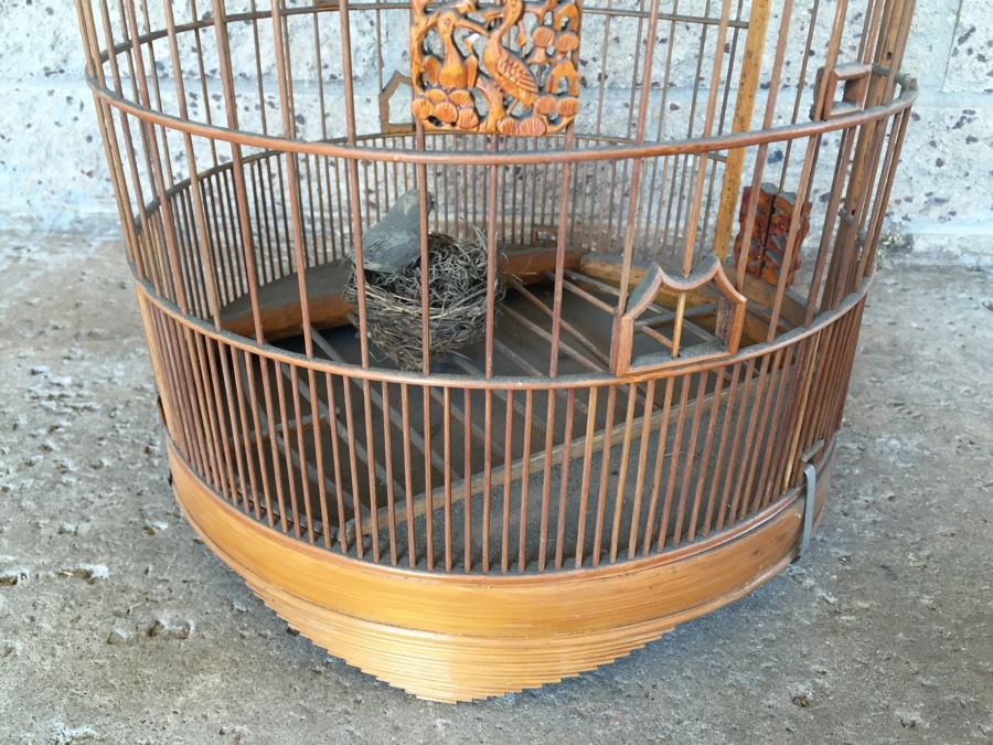 Detail Chinese Bamboo Bird Cage For Sale Nomer 11