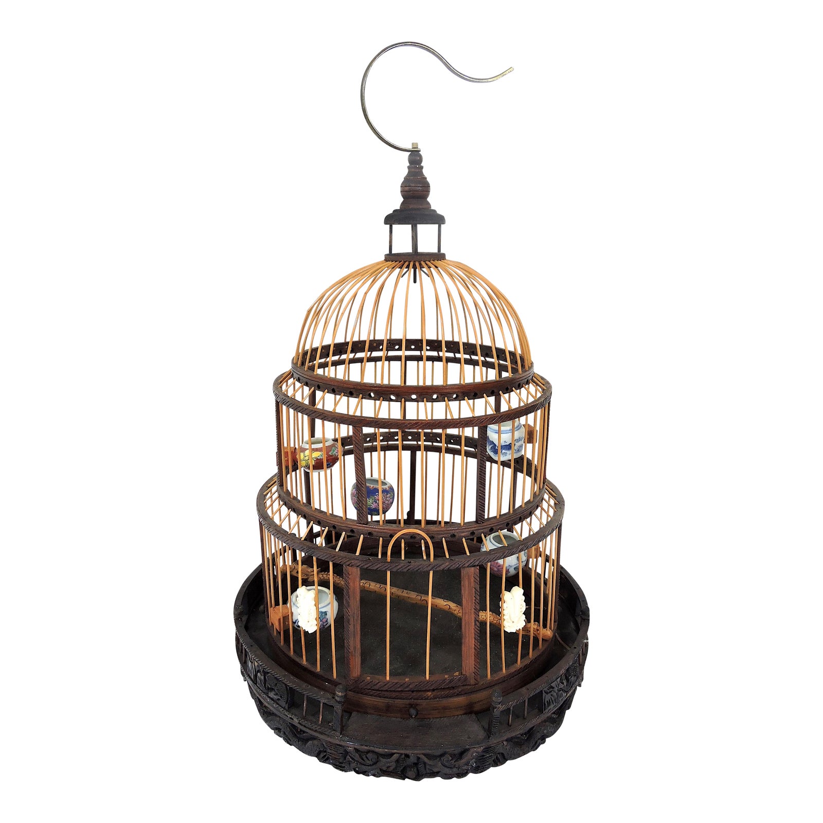 Detail Chinese Bamboo Bird Cage For Sale Nomer 2